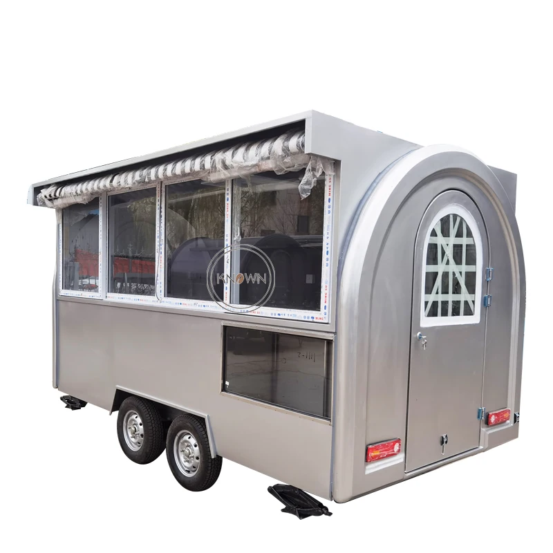 Food Kiosk Outdoor Restaurant Coffee Service Cart Pizza Food Truck Hot Selling Fast Food Trailer Street Mobile Kitchen