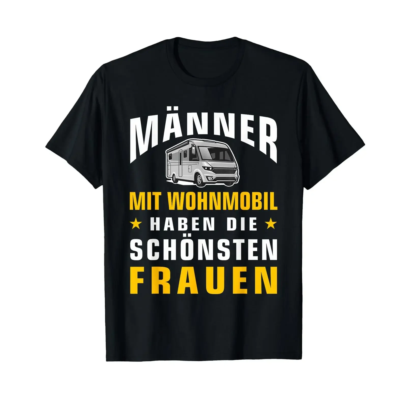 Men's Mit Caravan Haben Die Schönsten Women Camping T Shirt black vintage Washed Breathable graphic streetwear