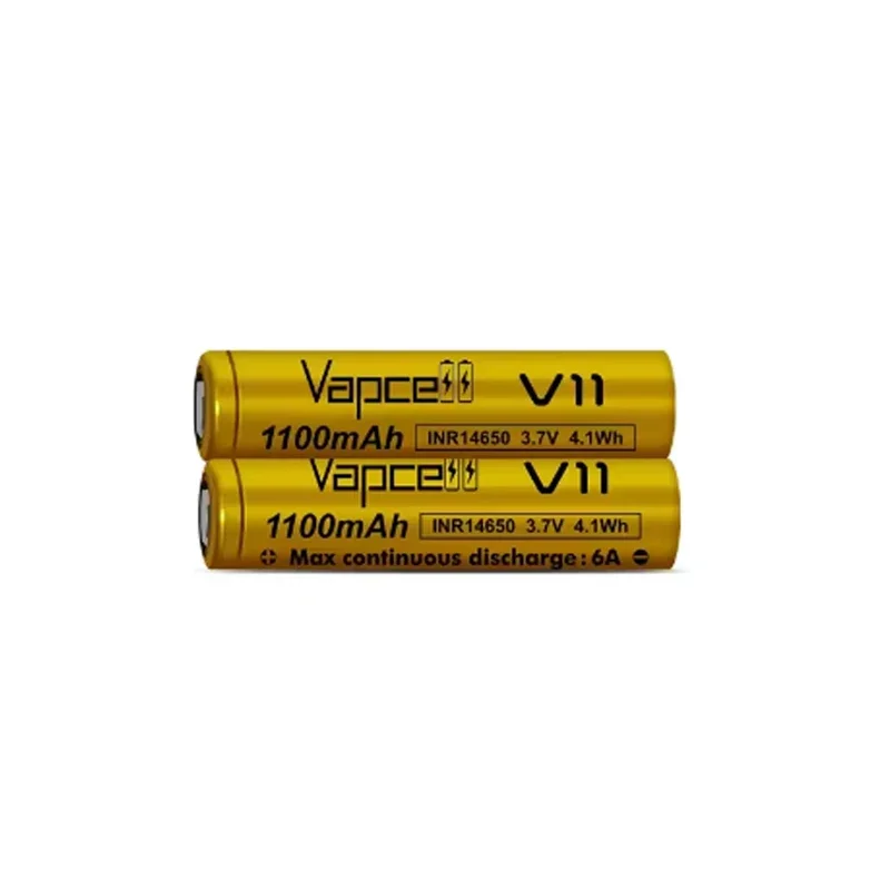 1-10 قطعة بطارية Vapcell V11 14650 الأصلية سعة 1100 مللي أمبير في الساعة 6A 3.7 فولت بطارية ليثيوم مسطحة بطارية ليثيوم قابلة للشحن خلية ليثيوم أيون