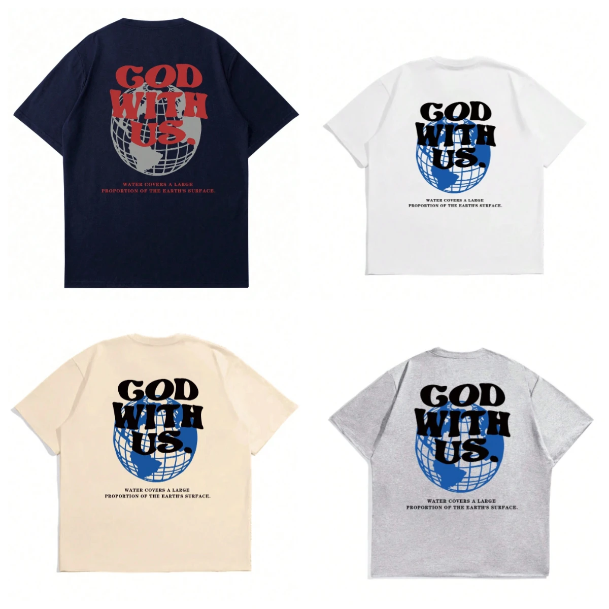 

Женская хлопковая футболка God with Us, роскошная брендовая модная футболка большого размера, повседневная уличная одежда с короткими рукавами, классическая футболка с принтом, Новое поступление
