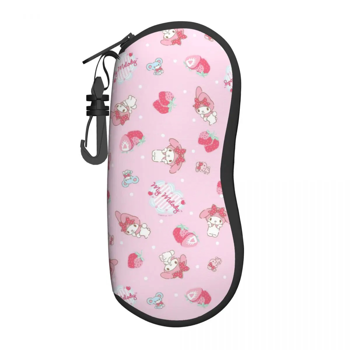 

Pink My Melody Pattern Glasses Case Waterproof Accessories Cute Cartoon Eyewear Storage Box Ultra Eye Contacts Case