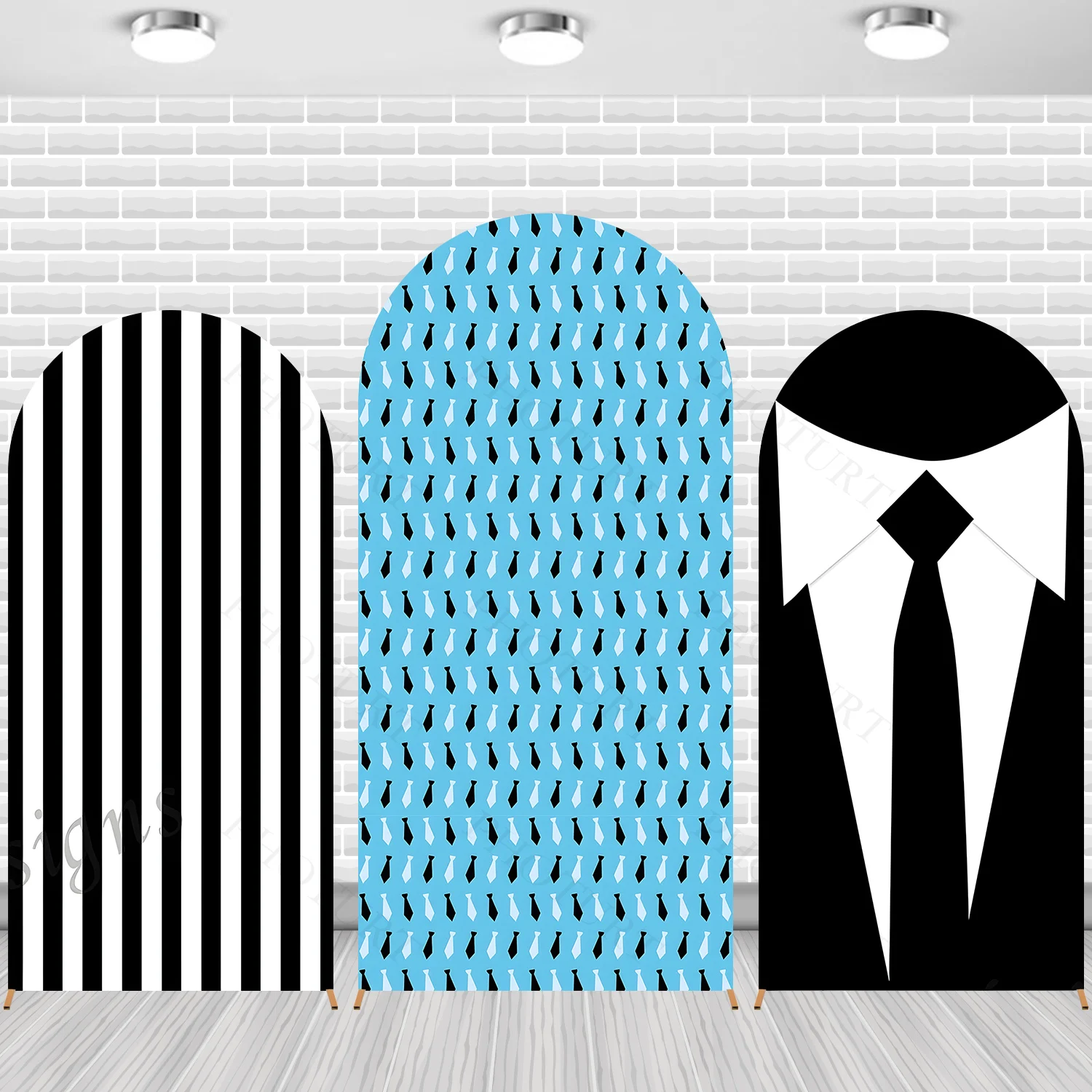 

Arch Little Man Boss Background Kids Birthday Party Backdrop Polyester Arch Banner Photography Decoration Props