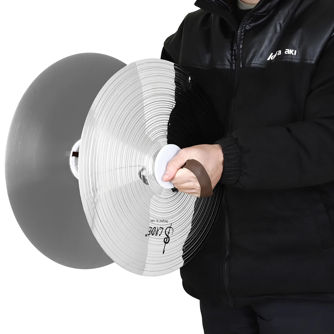 

MD140 1 pair of cymbals Alloy material Silver Military Cymbal Ring Pattern Lightweight Military Cymbal Percussion Instruments