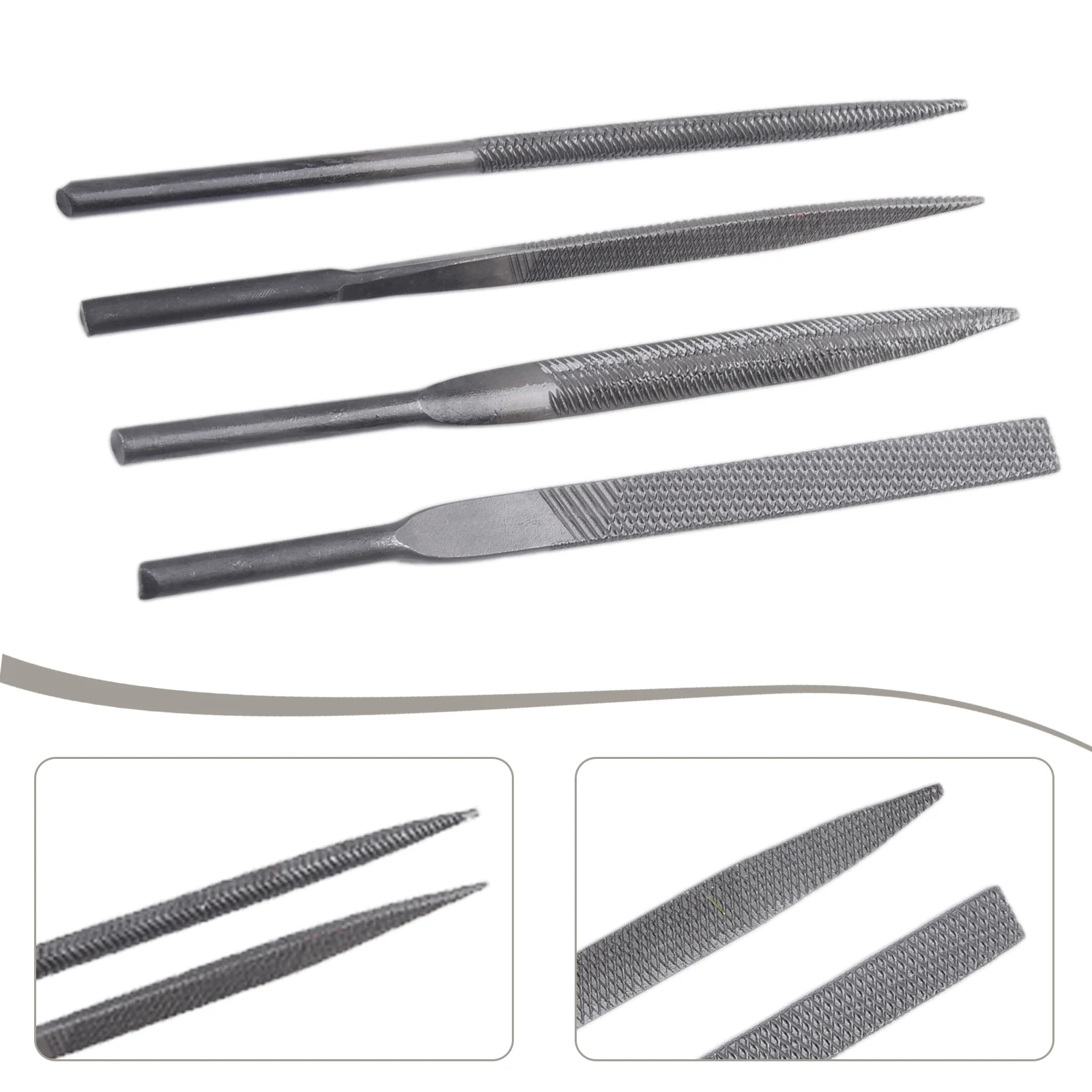 Pneumatic File Blades 5*140mm Steel Flat/Round/Triangle File Coarse Teeth Air File Saw For Pneumatic File Tool Accessories