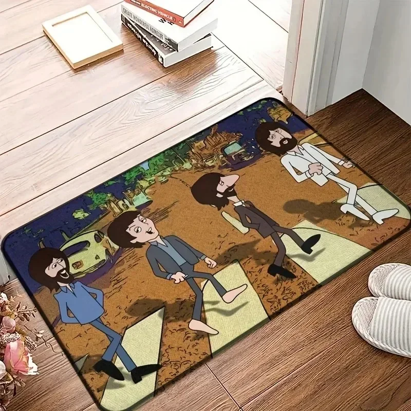 Cartoon Four Boys Carpet Home Retro Non-slip Children Living Room Doormat Carpet Living Room Bedroom Mat Outdoor Indoor Decor