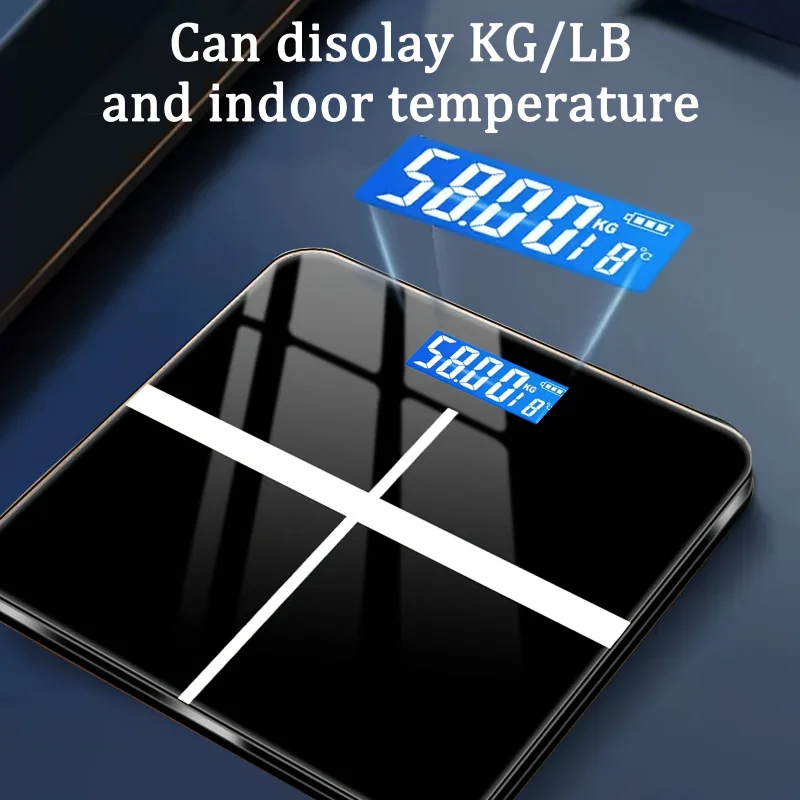 Electronic Scale Bathroom Scale Personal Scale High Precision Weight Scale withLCDHighdefinition display and temperature display