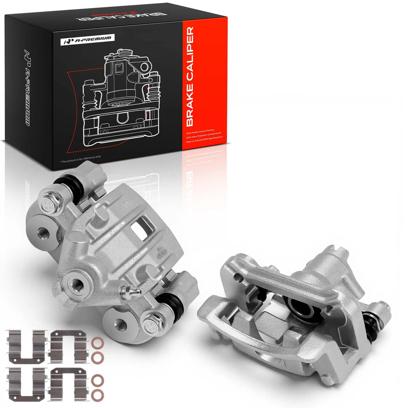 A-Premium Pair Rear Left & Right Disc Brake Calipers for Kia Forte 2010-2013 Rio Rio5 2006-2007 Forte5 Hyundai Accent 2006-2007