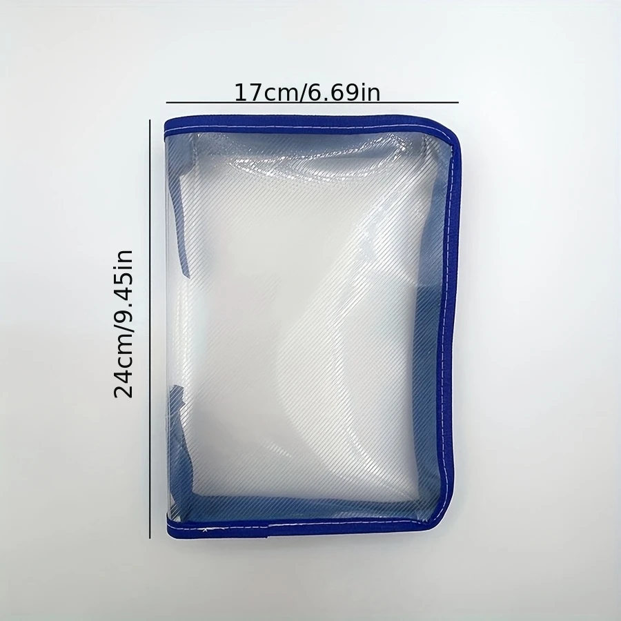 1PC A5 Size Large Capacity Transparent Stationery Bag Portable Storage for Student Cosmetics & Card Organization