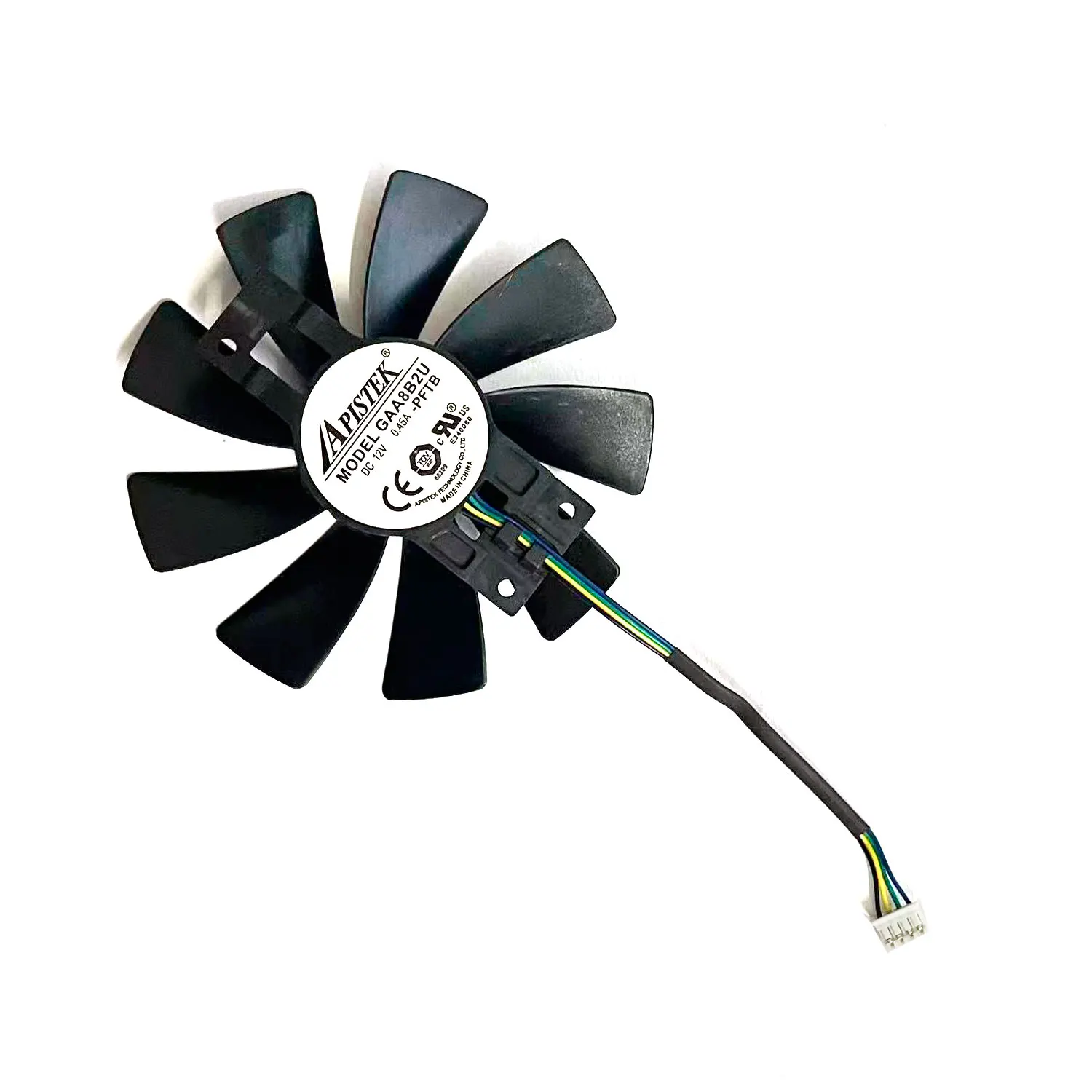 Placa gráfica Substituição Fan, GPU Cooler, adequado para Sapphire R9, 380, 380X, 2G, 4G, D5, GAA8B2U, GAA8S2U, 4 pinos, DC, 12V, 0.45A