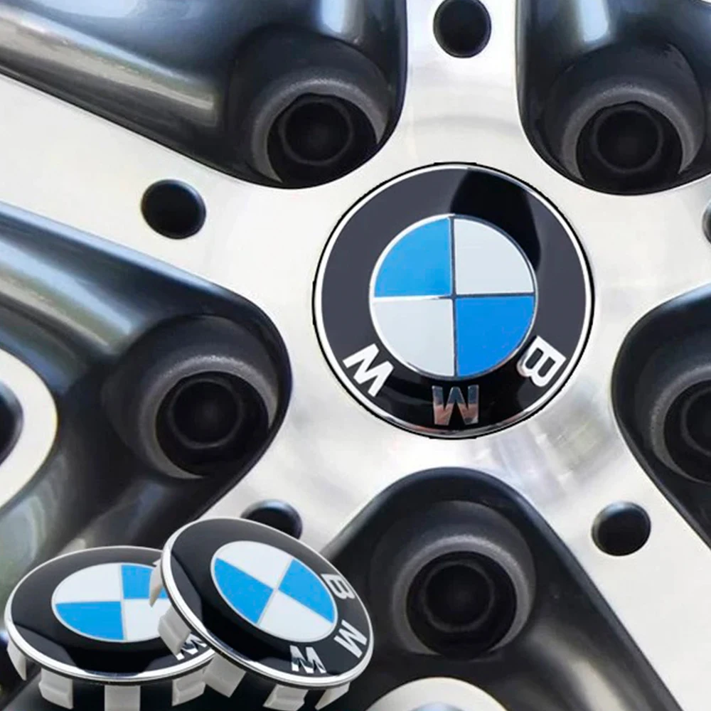 

4pcs Wheel Center Caps 68mm 56mm Blue white hubcap for BMW E46 E90 E30 F10 F30 X5 X3 E39 F25 E60 E91 E87 M Car Accessories