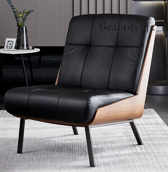 

Home Nordic Single Sofa Silent Chair Italian Style Light Luxury Designer Furniture Modern Living Room Leisure