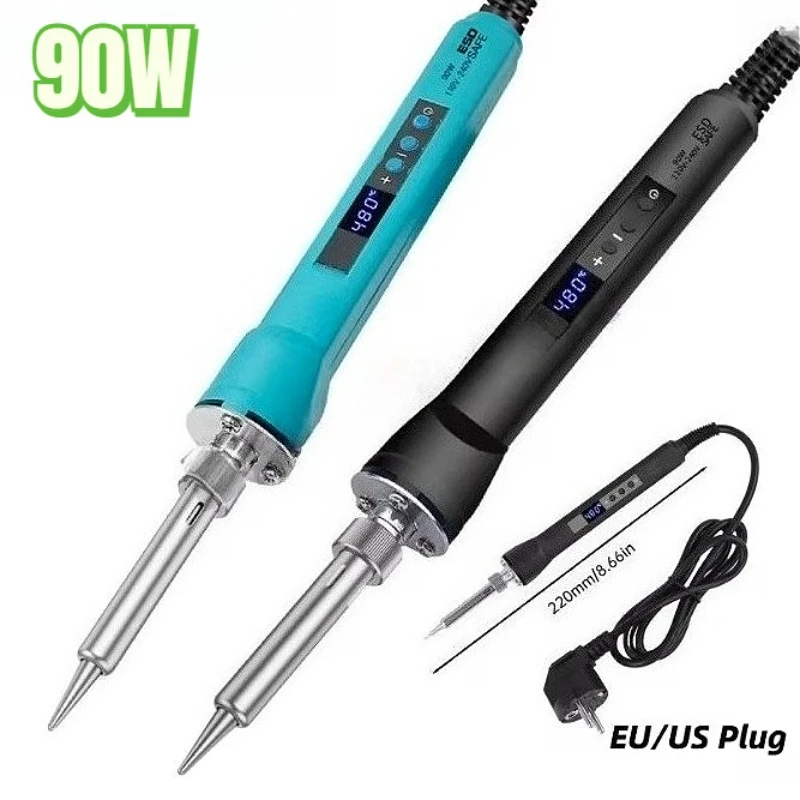 

220V 90W Adjustable Temperature Digital Soldering Iron Set Kit Repair Welding Tool Ceramic Heater Soldering Iron Repair Tool