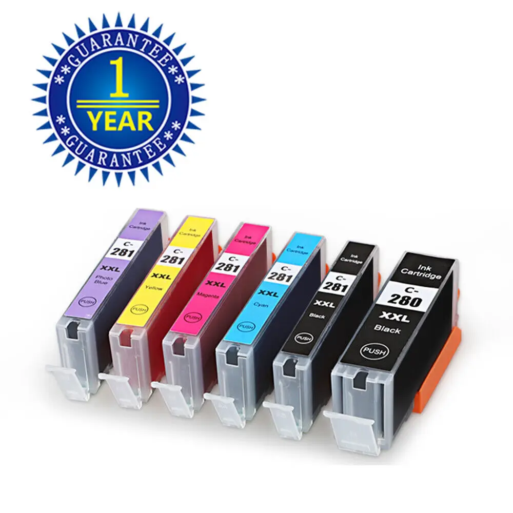 6pk tinta kkcmyb PGI-280XXL CLI-281XXL para canon pixma ts8120 ts8220 ts8320 ts9120