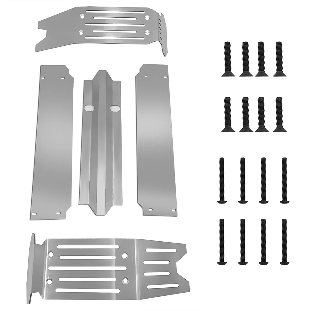 TRINOOD Chassis Armor Skid Plate Guard Protect Set per 1/5 X-MAXX 6S 8S RC Buggy Truck Upgrade Parts