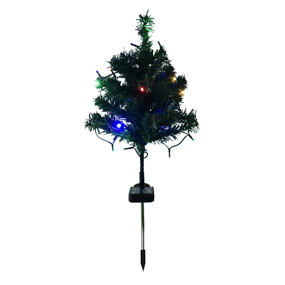 เกล็ดหิมะ Xmas Tree Stake Light ต้นคริสต์มาสโคมไฟสนามหญ้ากันน้ํา LED สวนภูมิทัศน์แสง Pathway สนามหญ้า Patio Xmas เครื่องประดับ