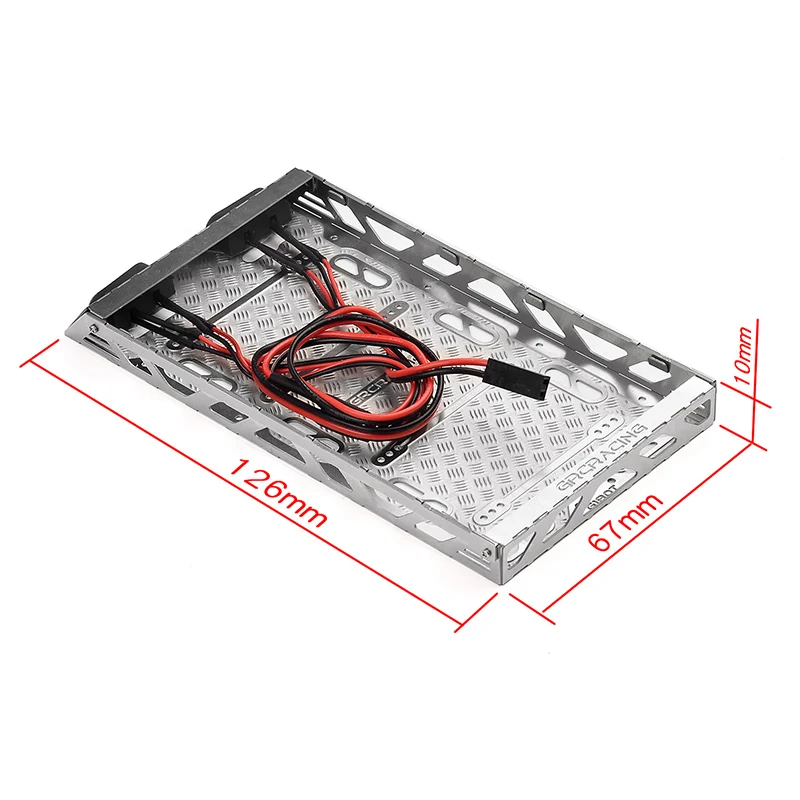 Metal Silver Roof Rack for 1/18 RC Crawler TRX4-M SCX24 Chevrolet K10 Defender Bronco Upgrade Parts