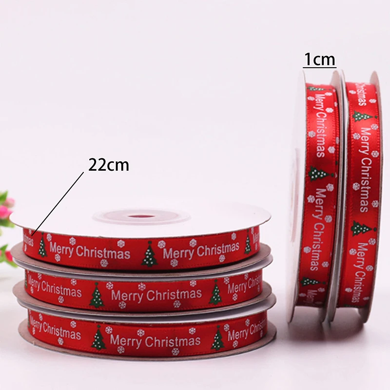 Single Face Red Ribbon, Poliéster Gift Packaging Tape, Produtos de Férias, Natal, Halloween, Birthday Party Decor