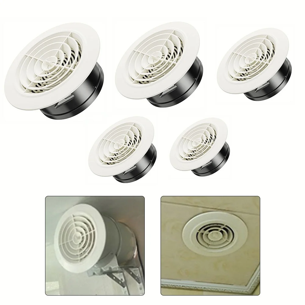 1pc 75-200mm ABS Ventilation Grille Vent Wall Ceiling Air Vent Ducting Ventilation Exhaust Grille Cover Outlet Vents Cover