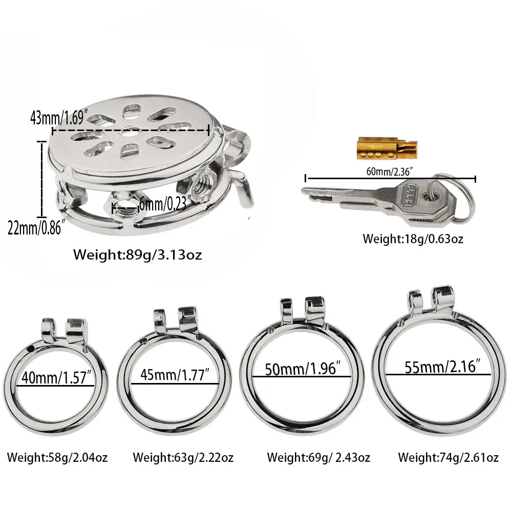 1 Pc Stainless Steel Chastiy Cock Cage Sex Toys for Men Chastity Device Penis Ring Sleeve Male Anti-cheat Erotic Urethral Lock