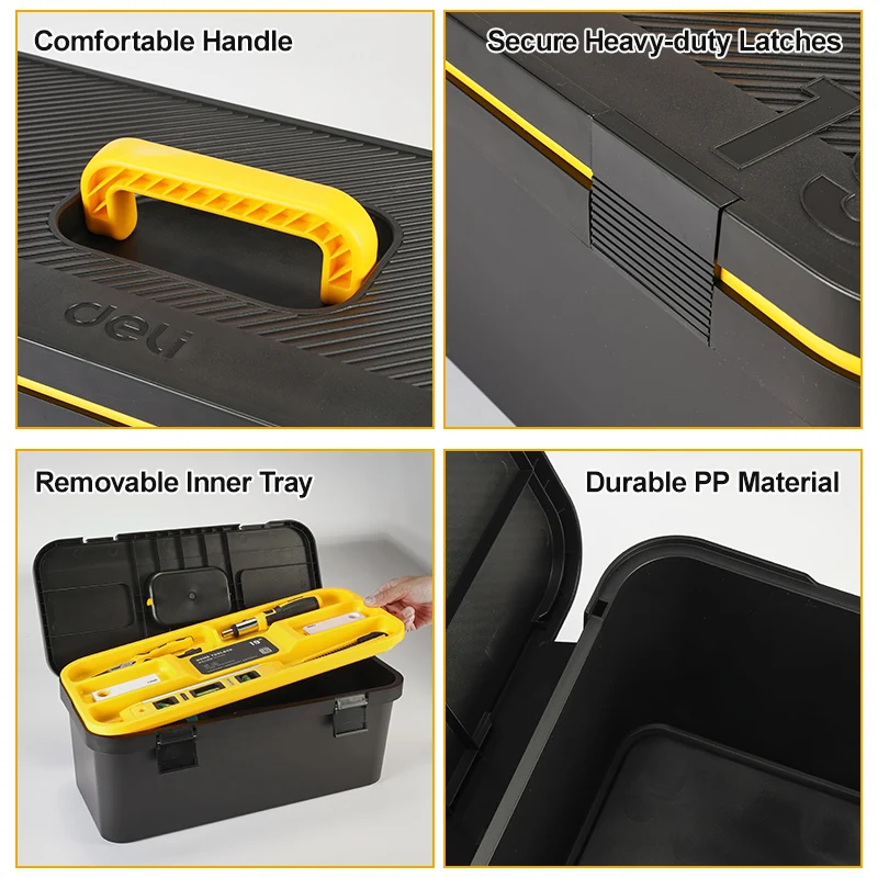Multifunctional Electrician Tool Box Organizer 14/17 Inch Portable Storage Case Pressure Resistant Household Tools Container
