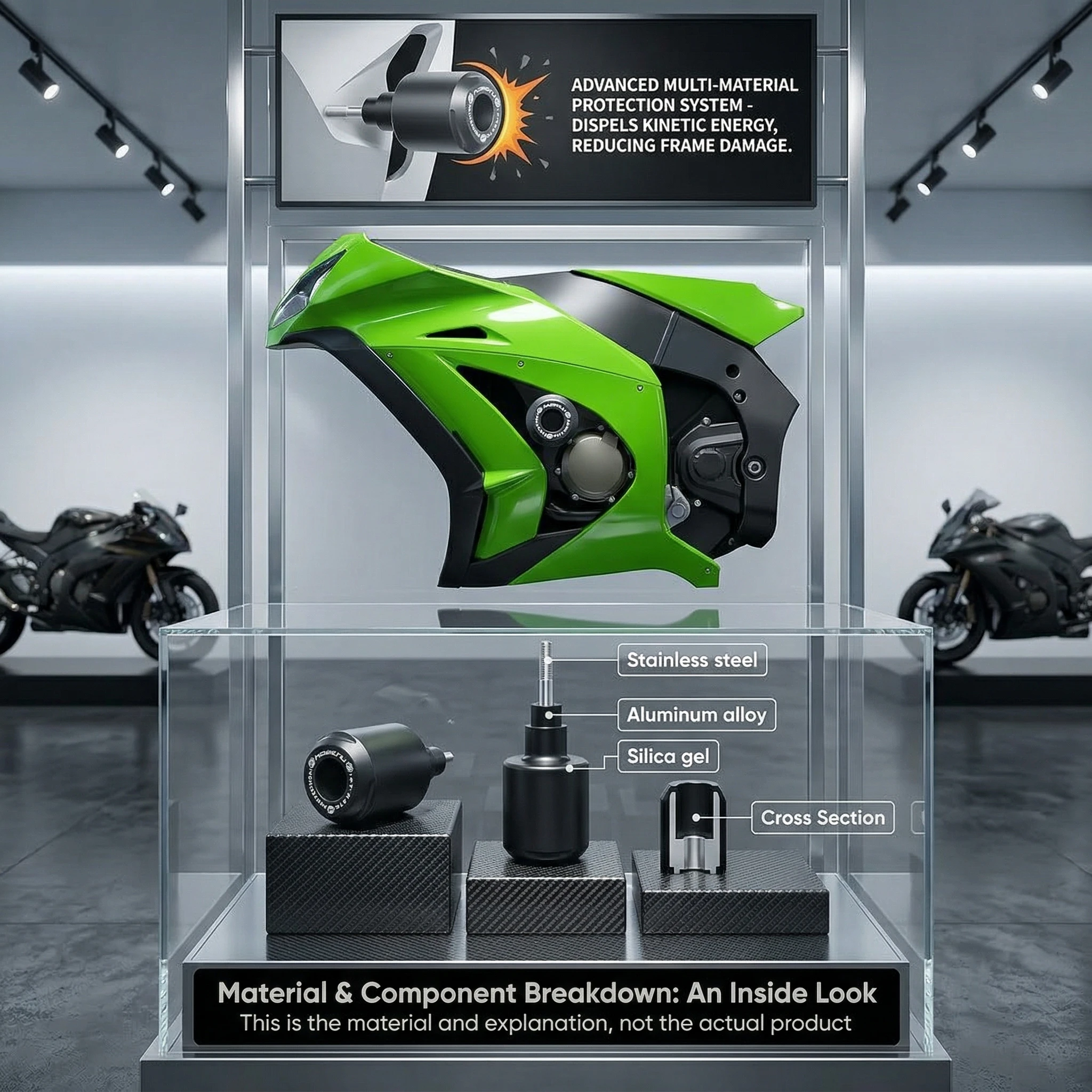 

Applicable to Motorcycle Accessories Crash Protection for Kawasaki Z1000 2014-2024 and Z1000R 2018-2024