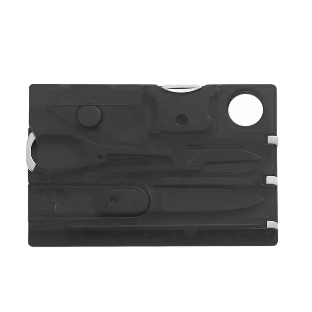 Ultradünnes Outdoor-Multitool, 12-in-1-Tasche, Multifunktionswerkzeug, Kartentyp, Mehrzweck-Notfallwerkzeuge für den Außenbereich