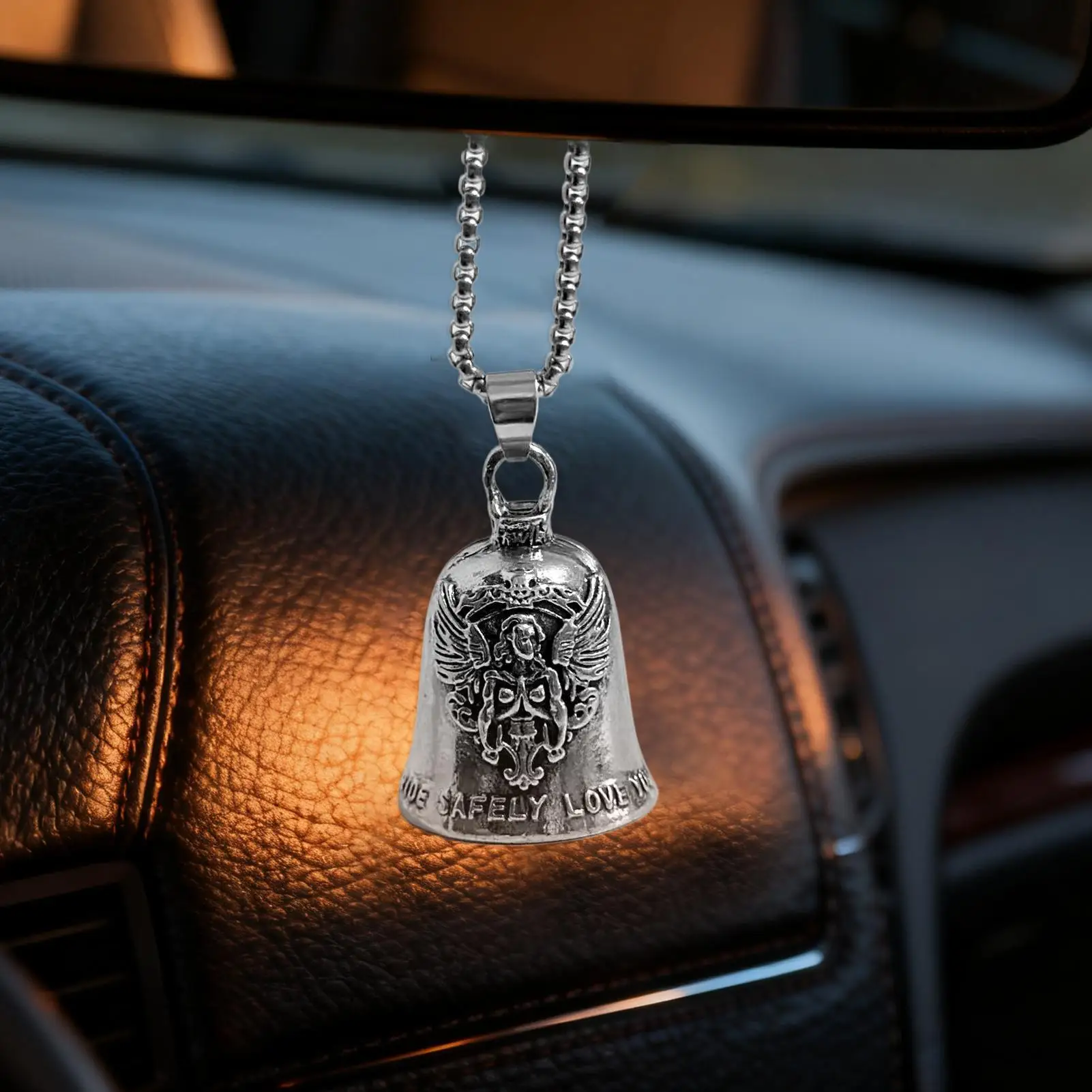 

Motorcycle Bell For Men Angel Motorcycle Accessories Small Biker Bell Pendant For Long-Distance Drive Road Trip Daily Commute