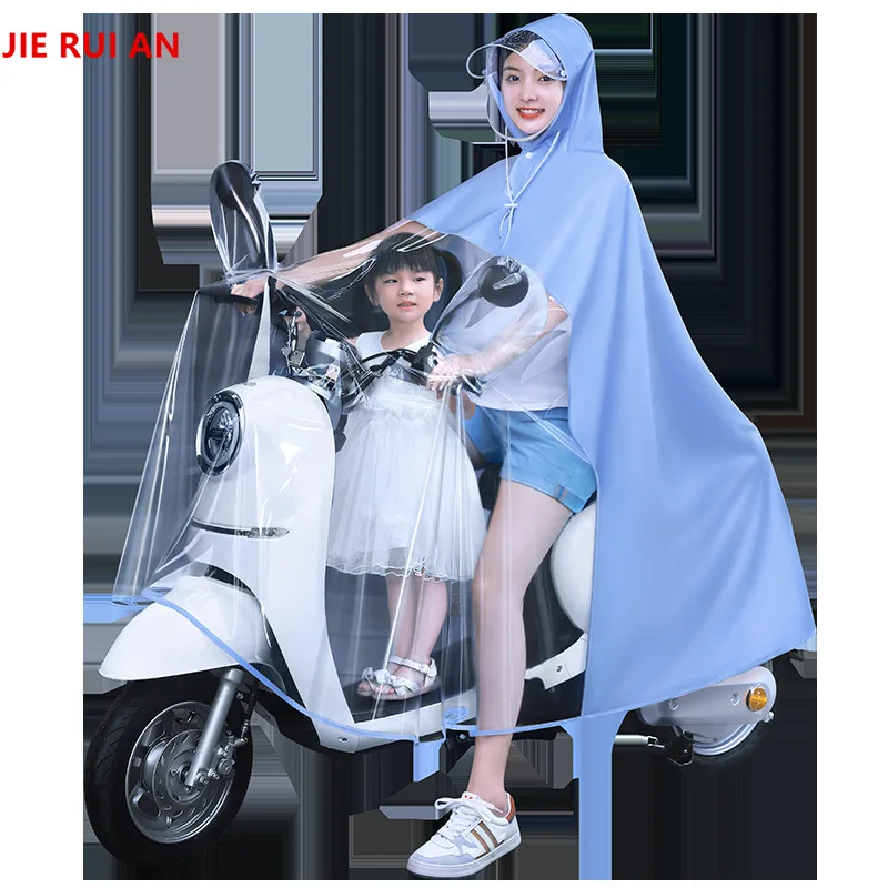 Wholesale of special raincoat for parent-child electric car battery car New transparent long full body rainstorm proof poncho