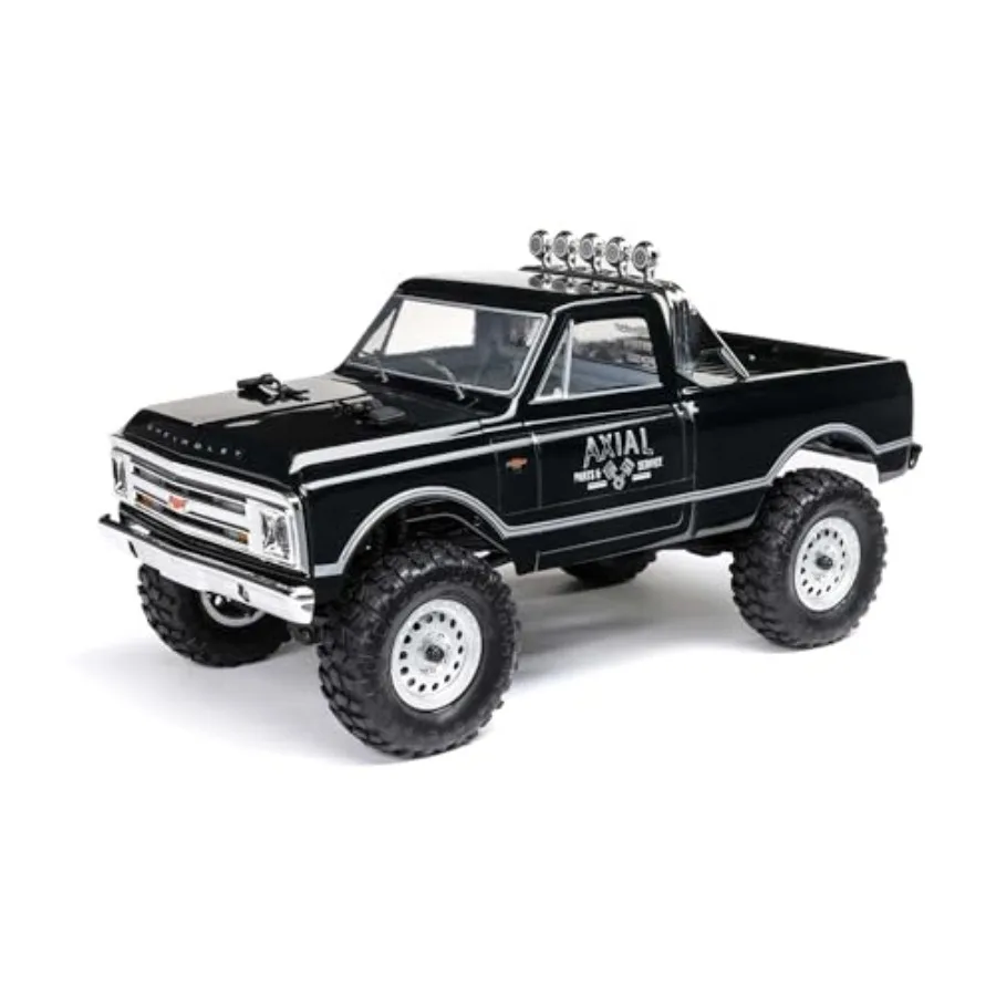 

RC Truck 1/24 SCX24 1967 Chevrolet C10 4WD RTR: die-cast metal body, red finish, ready-to-run with battery and charger included