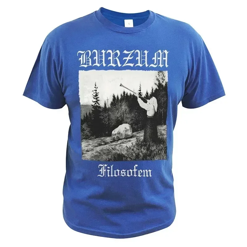 Burzum Varg Vikernes Fan T-Shirt Classic Crewneck Cotton Shirt Black Metal Dungeon Graphic T Shirts Oversized Men Clothing