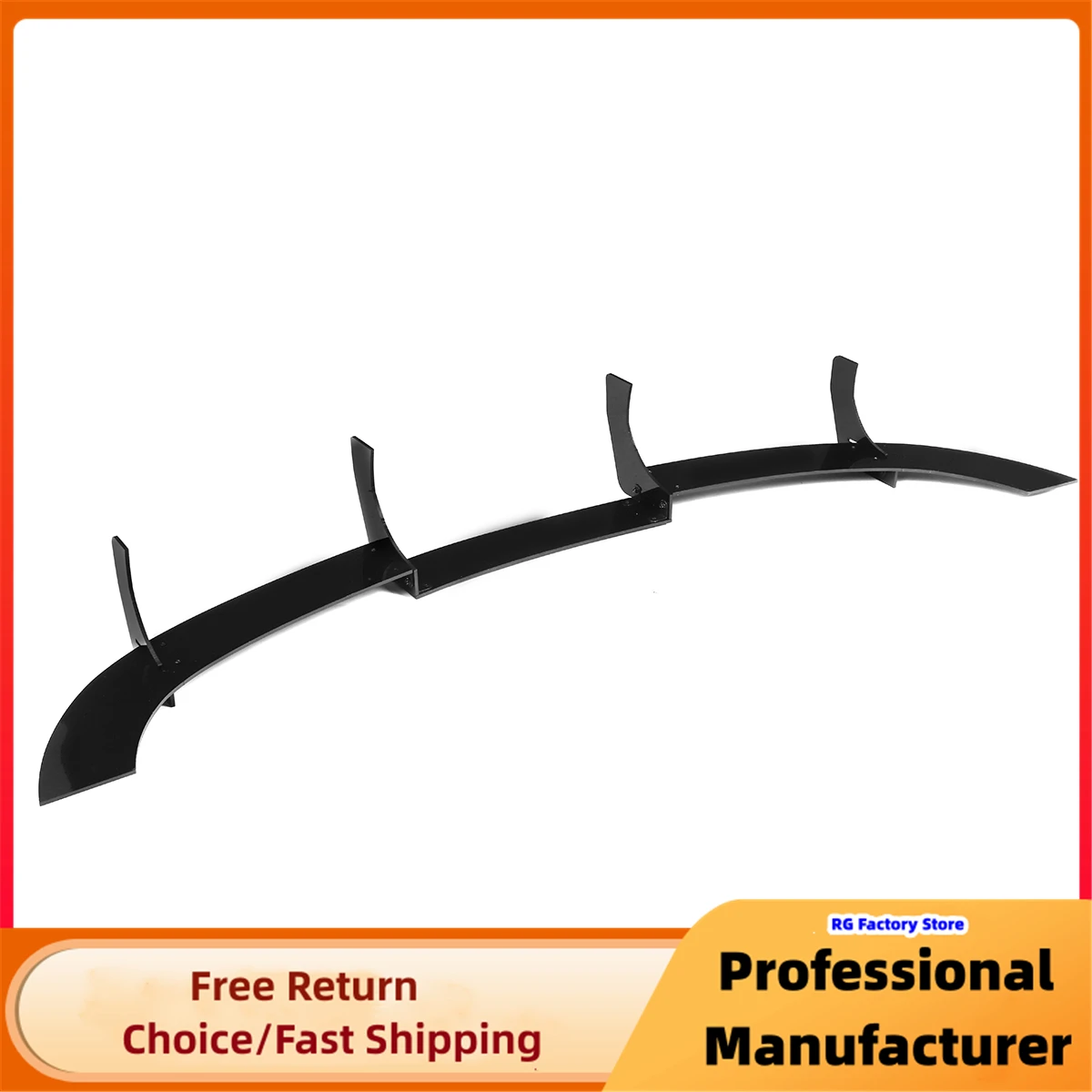 For VW Golf MK5 R32 2005 2006 2007 2008 2009 Rear Diffuser Lip Rear Side Splitters Car Rear Bumper Lip Diffuser Spoiler Splitter