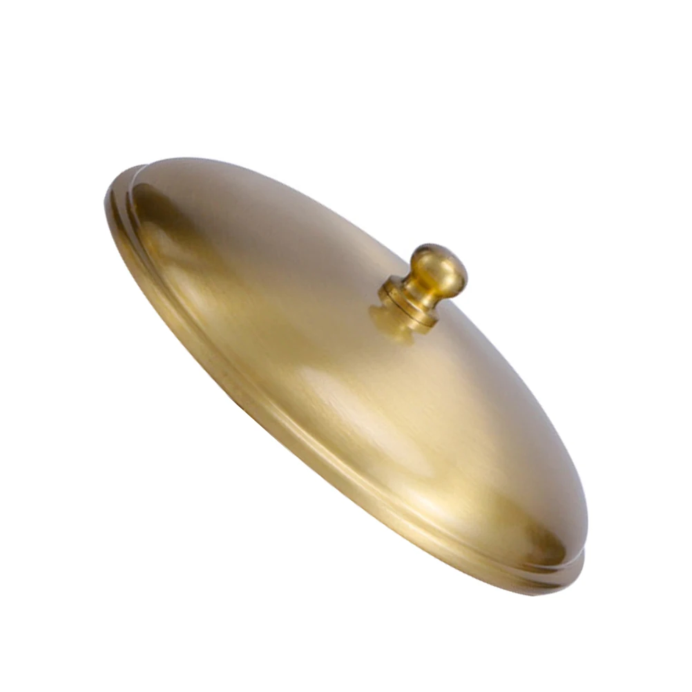 

Brass Ashtray Lid Copper Cover Smoke Proof Easy Grip Replacement for Indoor Outdoor Travel Cigar Office Dome Cloche