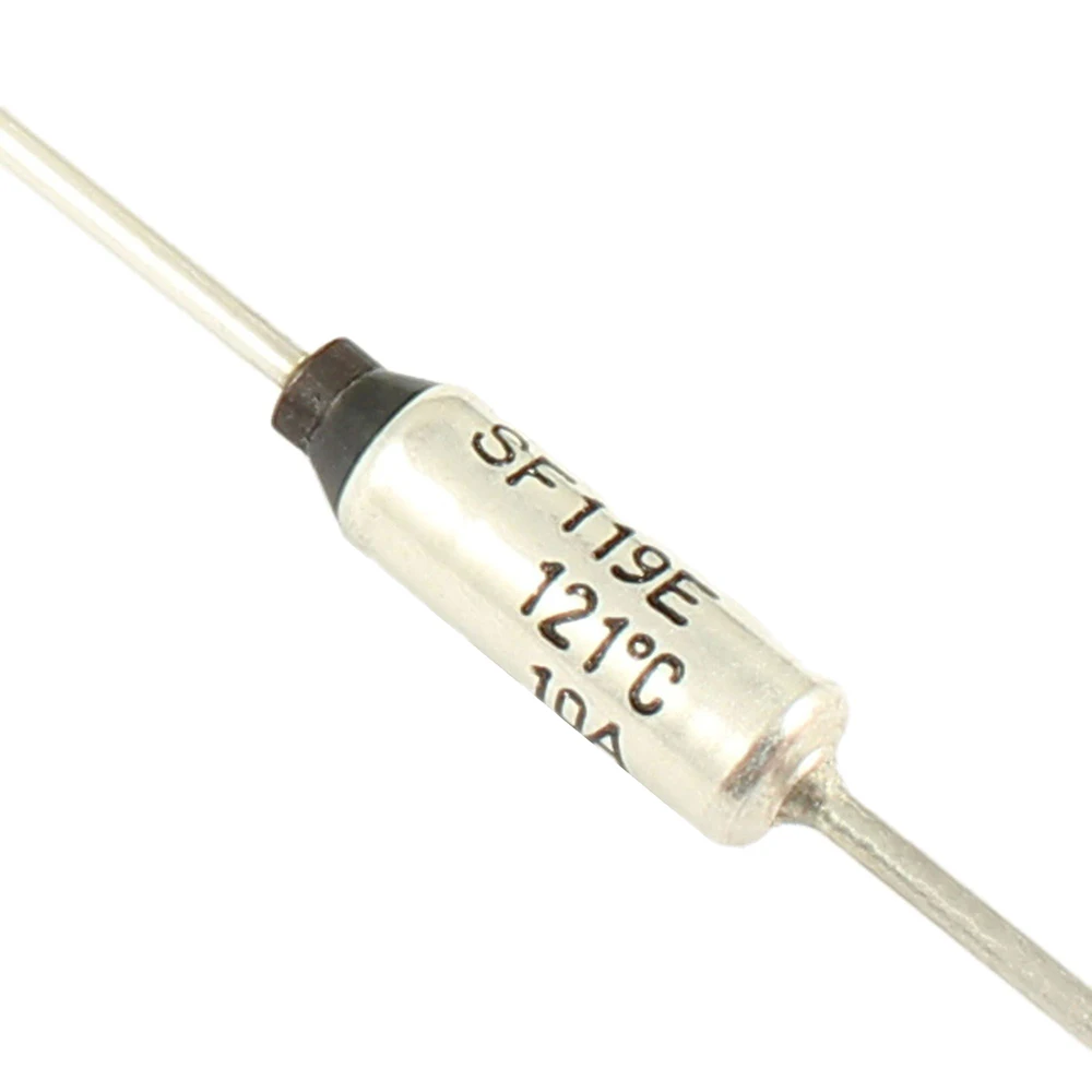 10pcs Thermal Fuse SF119E 121C 121 Celsius Degree TF Cutoff 10A 250V SF Temperature Axial Lead Links