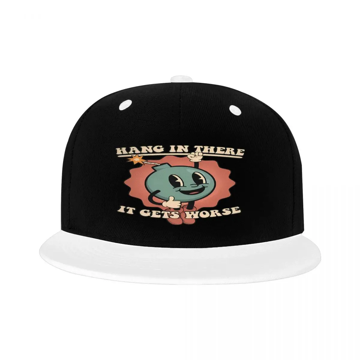 Hang In There It Gets Worse Sun Cap Caps Men Cap For Men Cap Man Summer Man Hat Baseball Cap