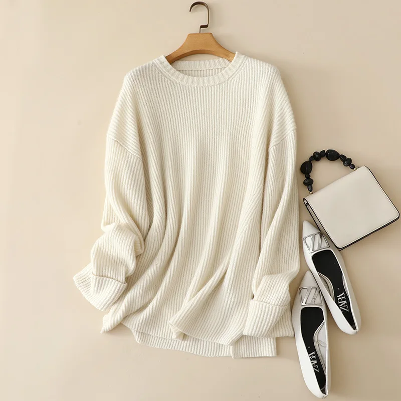 

masigoch 7gg luxury 100% cashmere ribbed knit oversized sweaters