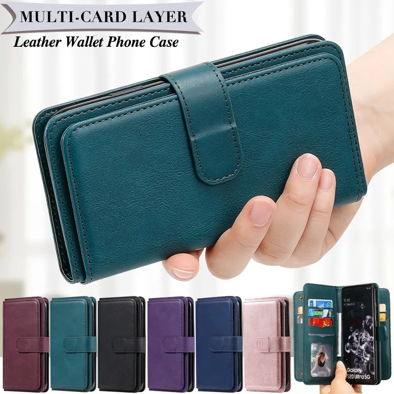 Luxury Flip Leather Card Wallet Phone Case For Samsung Z Fold 4 3 A10 A20 A50 A70 A40 M51 M31 M22 M32 M52 M23 A01 A03S A81 A91