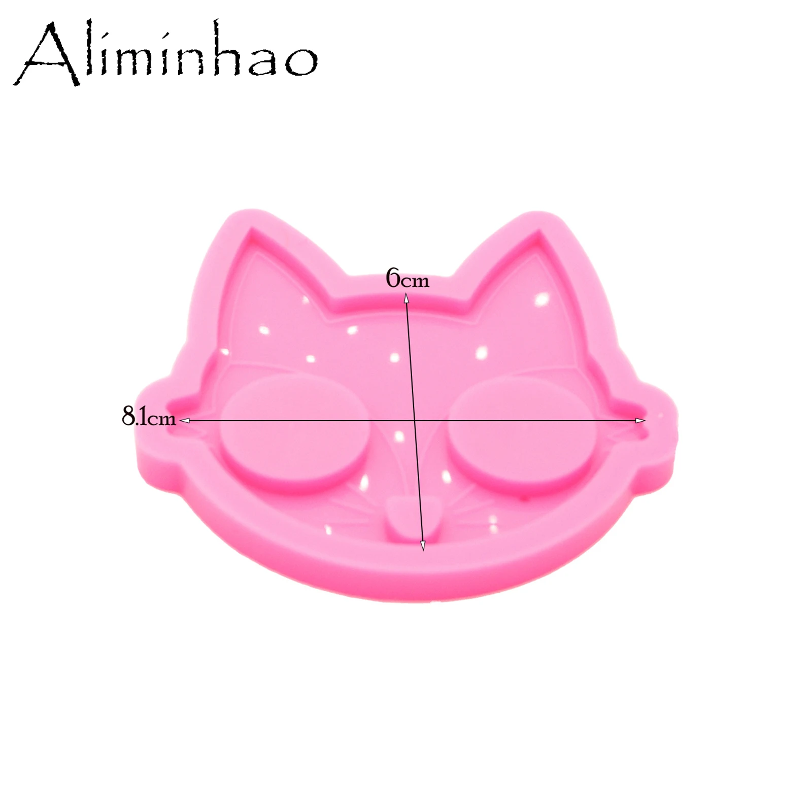 DY0609 Glossy Cat Head Keychain Molds Resin Crafting Fox Head Mold Epoxy Jewellery Silicone Molds