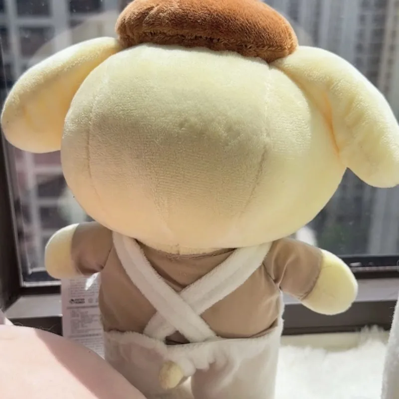 Kawaii PomPomPurin Sanrio 어린이 귀여운 플러시 장난감 인형 인형 학생 기숙사 소파 장식 소녀를위한 크리스마스 선물