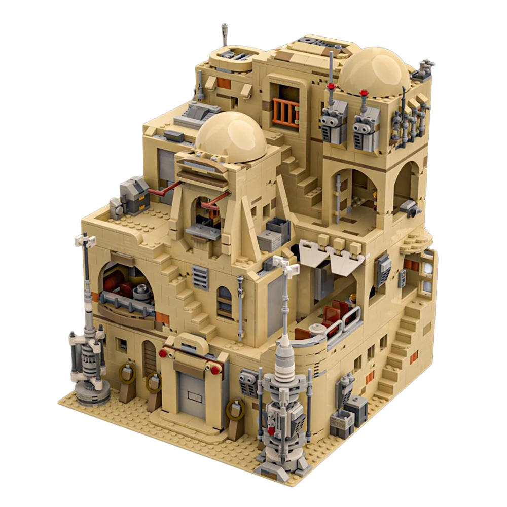 MOC Space Movie Mos Eisleys Cantinas Model Building Blocks Classic Desert Restaurant Architecture Bricks Toy Compatible 75290