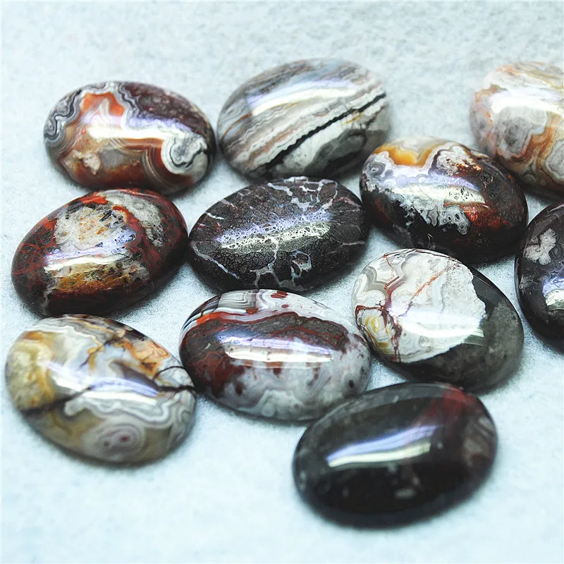 5PCS New Mexico Agate Stone Cabochons Oval Shape Size 22X30MM 30X40MM DIY Jewelry Findings No Hole New Arrivals Best Choice