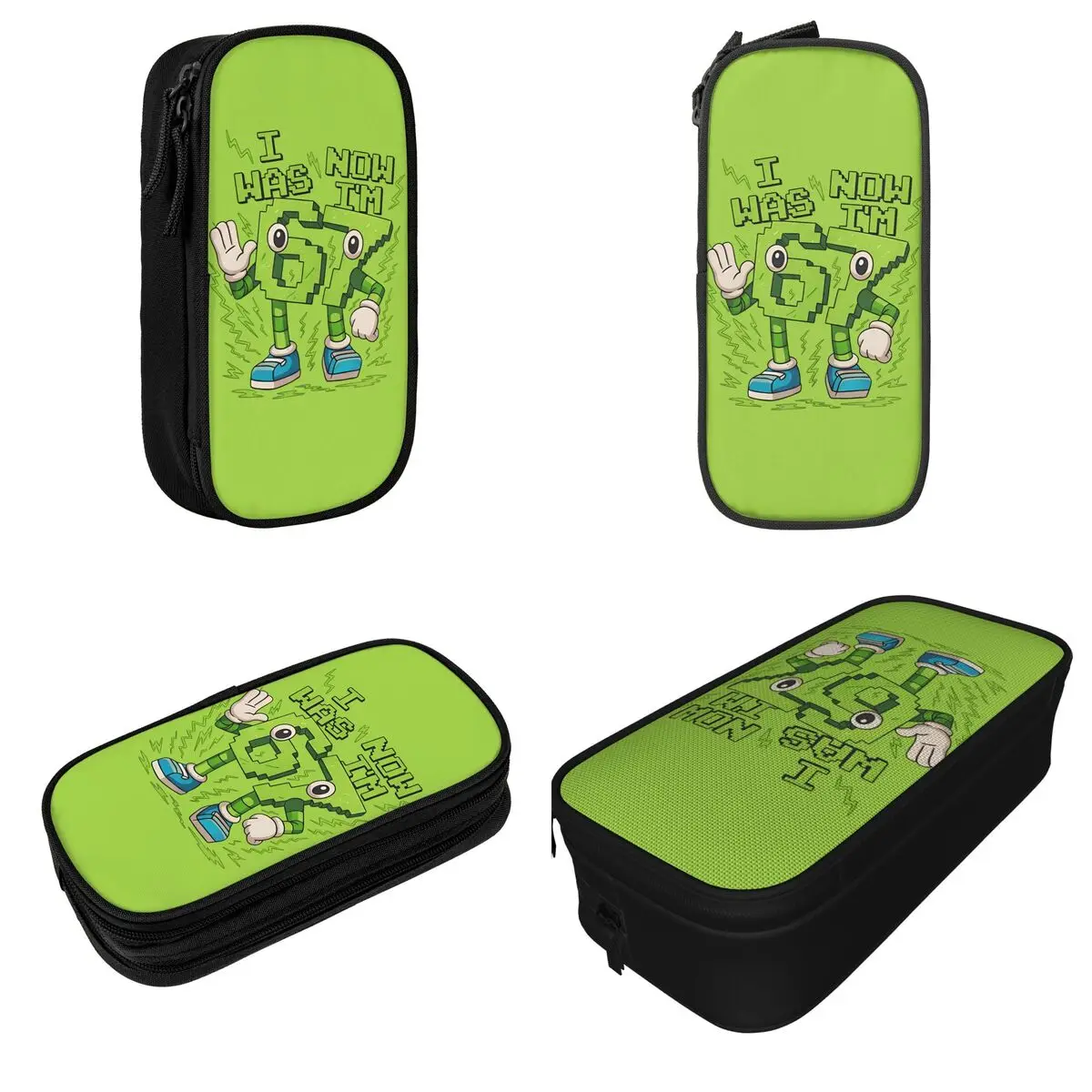 Six Seven Brainrot 67 Meme Pencil Case Pencilcases Pen for Student Big Capacity Pencil Bags Students School Gifts Stationery