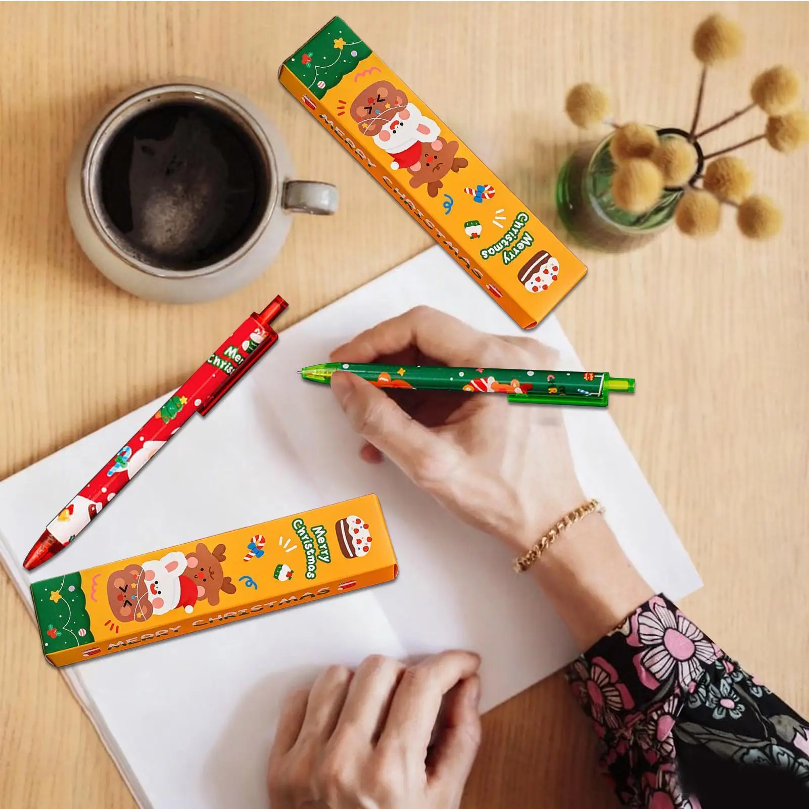 

Ball Point Pen Retractable Cartoon School Supplies Christmas Cute Pens For Office Home Rewards Party Favor Classroom Prizes