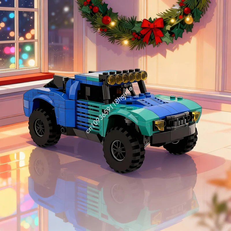 

516pcs MOC FALKEN Trophy Truck City Champions Model Building Blocks Architecture Festival Gifts Toys Idea Education Brick