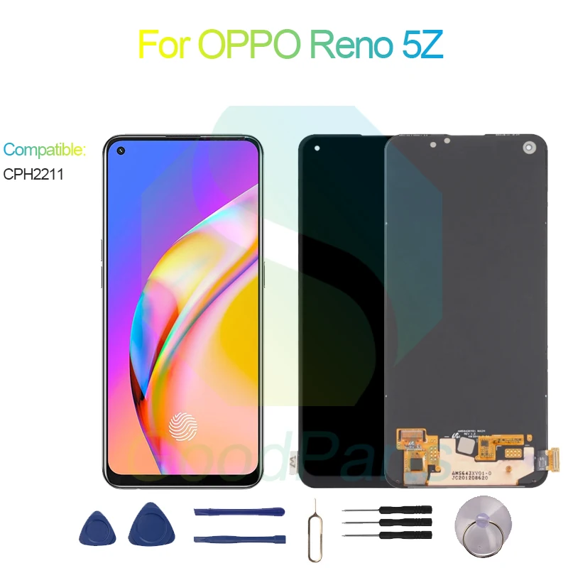 

For OPPO Reno 5Z LCD Display Screen 6.43" CPH2211 Reno 5Z Touch Digitizer Assembly Replacement