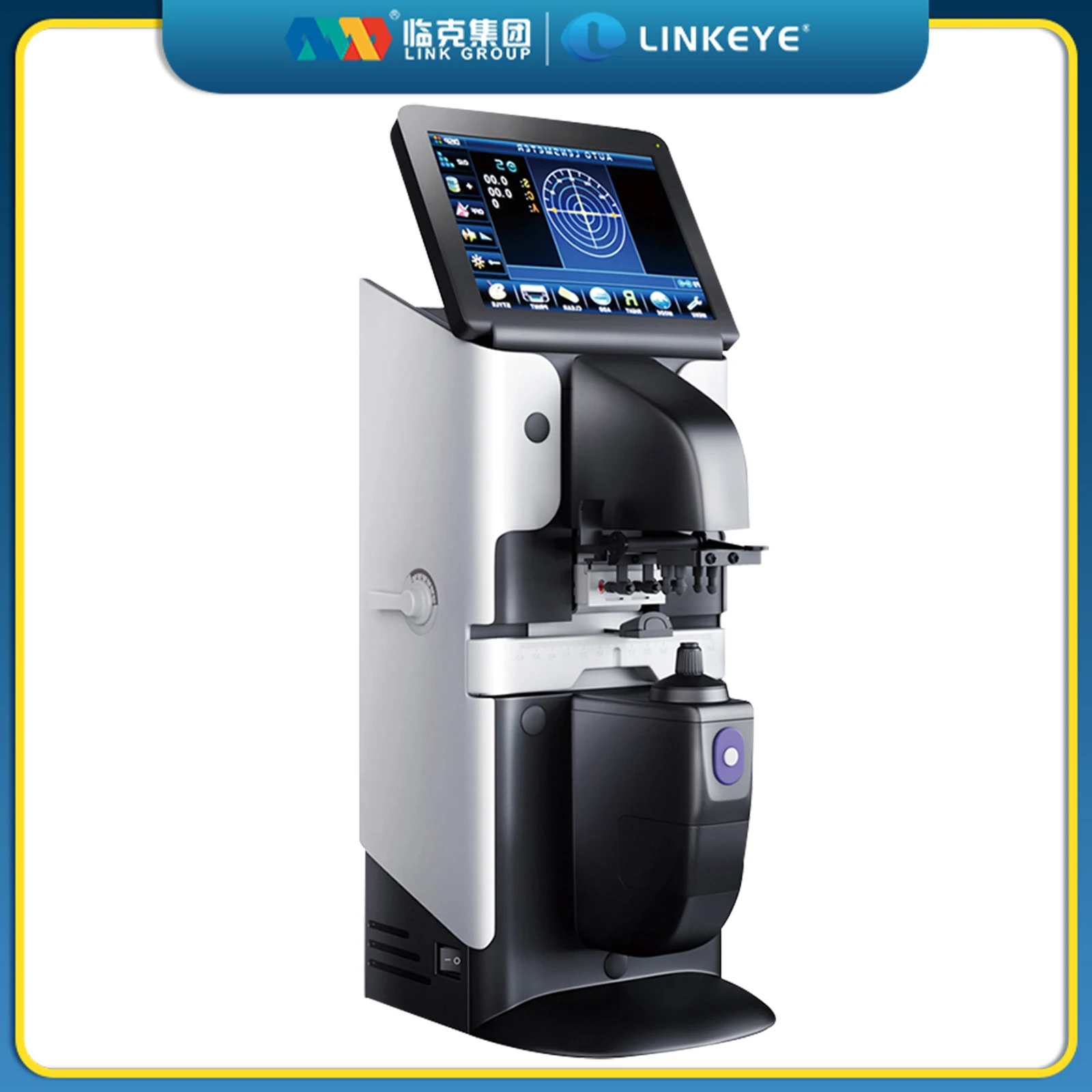 NEW Top Quality Advanced AL-360 Lensometer 5.6'' Lcd Touch Screen Digital Automatic Focimeter Auto Lensmeter with PD UV Printer