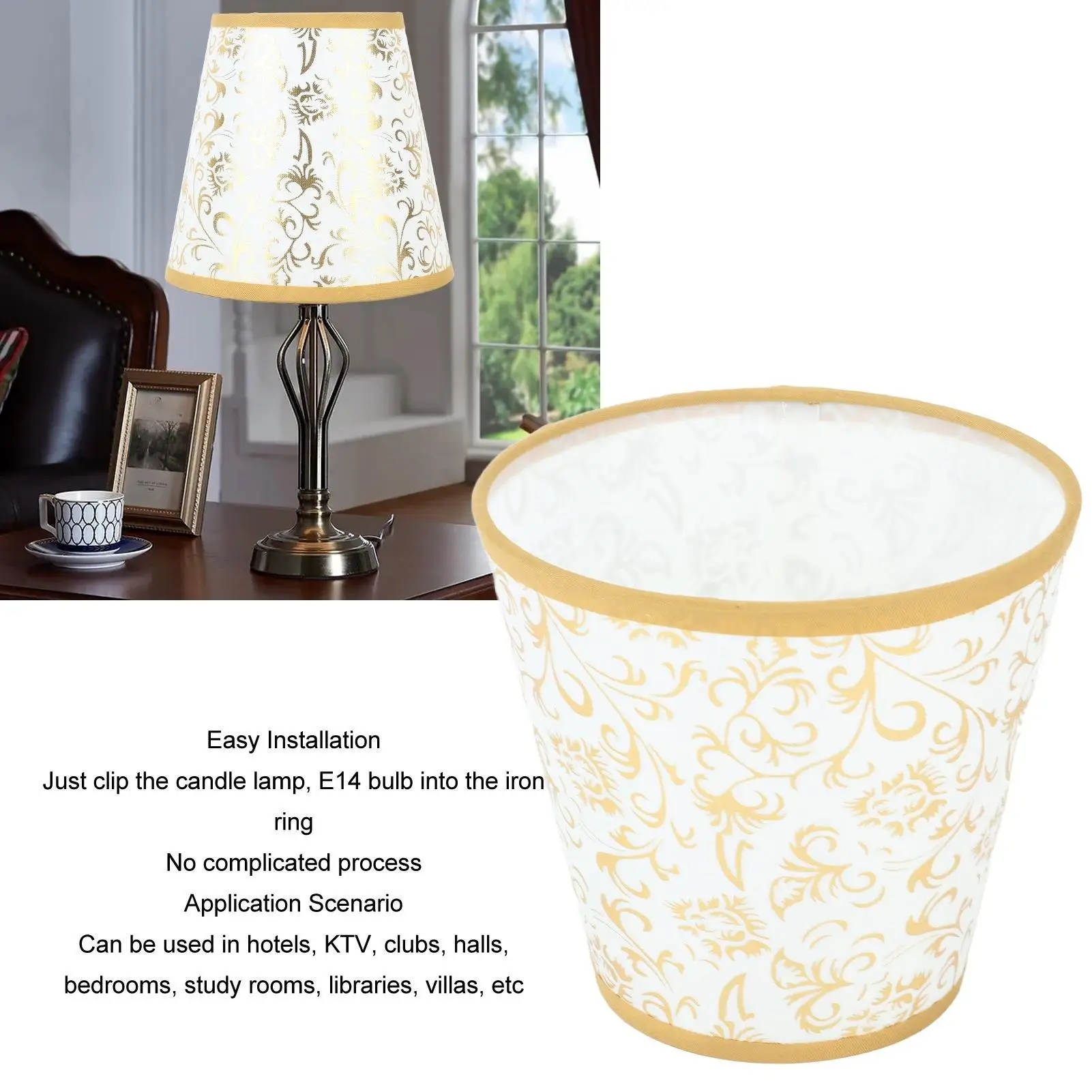 Modern Clip On Fabric Lampshade for e14 Bulb Chandelier and Table Lamp Stylish Home Lighting Decor