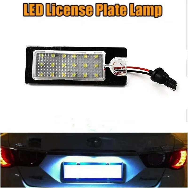 

ANGRONG 2x LED License Number Plate Light Lamps for Volvo V70 2001-2007 CX70 S60 2001-2005 2006 S80 1999-2006 XC90 White Canbus