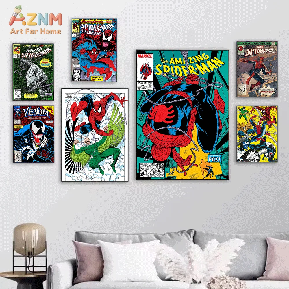 AZNM Black-Suit Spider-Man Ven - Embroidery Wall Art reseña y precio