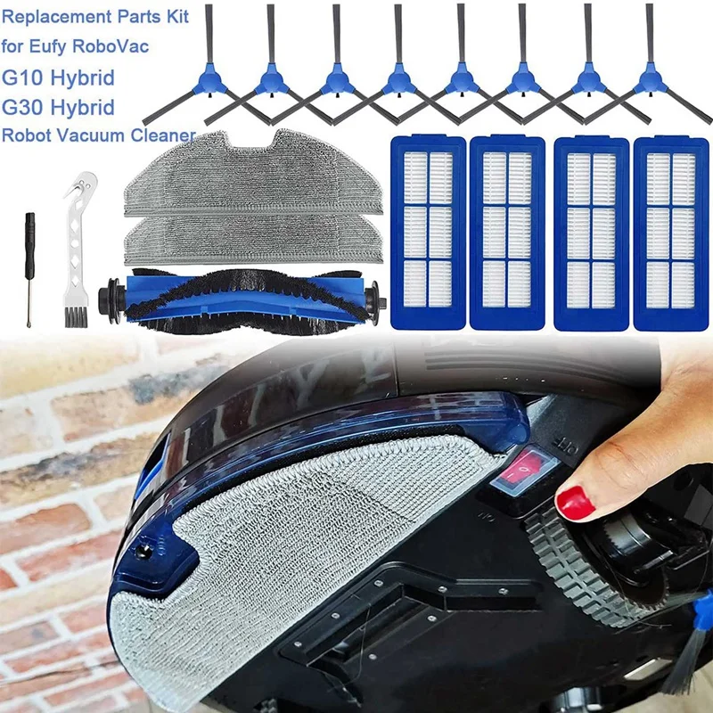 Kit de piezas de repuesto para Robot aspirador Eufy Robovac G10 Hybrid, G30 Hybrid