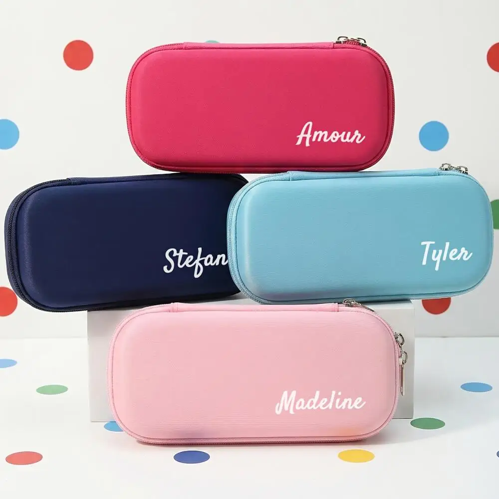 Personalized Name Large Capacity Pencil Case Custom Makeup Brush Storage Bag School Stationery Organizer Back To School Gift